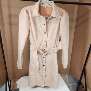 Iris dusty pink button up shirt dress, NWT size S